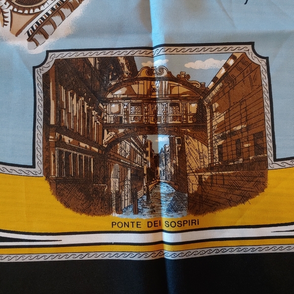 Vintage Souvenir Venzia Italy Scarf - Giubileo 2000, Travel Memento - Picture 7 of 10